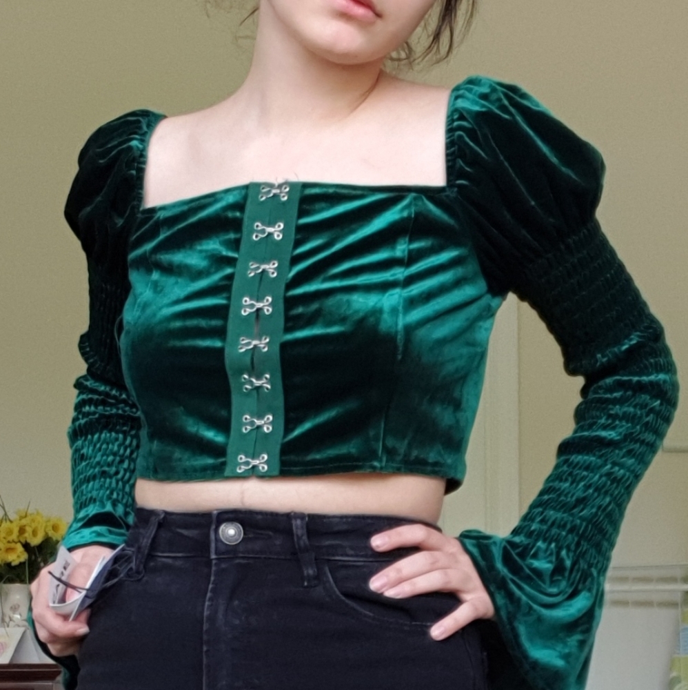 Missguided velvet bustier top